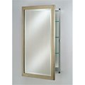 Afina Corporation Afina Corporation SD1622RBSXBS 16 in.x 22 in.Single Door Basix Plus Medicine Cabinet - Brushed Silver SD1622RBSXBS